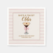 Tini beetje ouder | Martini thema Verjaardag serve Servet (Voorkant)