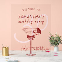 Tini beetje oudere boog Cherry Martini Verjaardag 