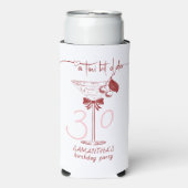 Tini beetje oudere boog Cherry Martini Verjaardag  Seltzer Blikjeskoeler (Seltzer Voorkant)