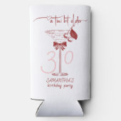 Tini beetje oudere boog Cherry Martini Verjaardag  Seltzer Blikjeskoeler (Achterkant)