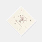 Tini beetje oudere eigenzinnige hand getrokken ver servet (Hoek)