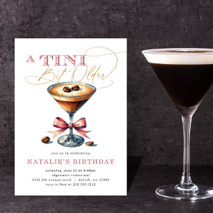 Tini beetje oudere espresso martini roze boog verj kaart