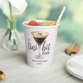 Tini Beetje Oudere Espresso Martini Verjaardag Papieren Bekers
