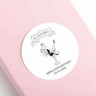 Tini beetje oudere espresso martini verjaardag ronde sticker
