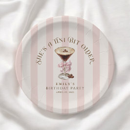 Tini beetje oudere espresso martini verjaardagsfee papieren bordje