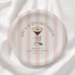 Tini beetje oudere espresso martini verjaardagsfee papieren bordje