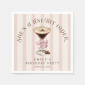 Tini beetje oudere espresso martini verjaardagsfee servet (Voorkant)