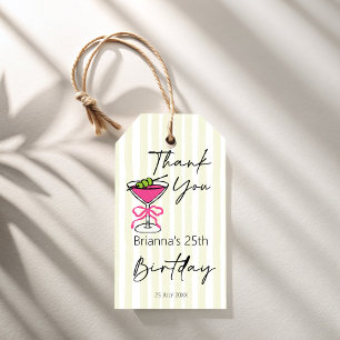 Tini beetje oudere handgetrokken retro verjaardag  cadeaulabel