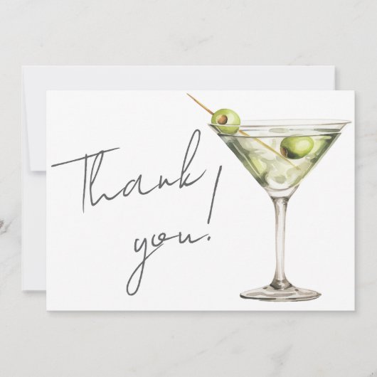 Tini beetje oudere Martini Bedankkaart (Voorkant)