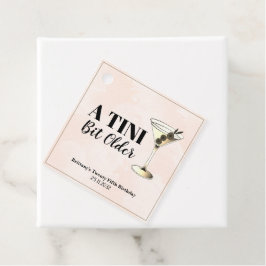 Tini beetje oudere Martini cocktail verjaardag Bedankjes Labels