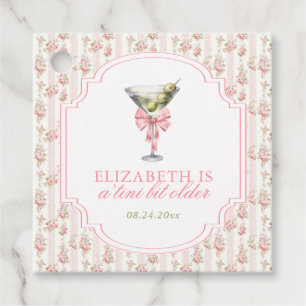 'Tini beetje oudere Martini Coquette verjaardag Bedankjes Labels