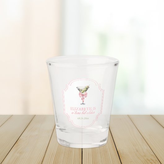 'Tini beetje oudere Martini Coquette verjaardag Shot Glas