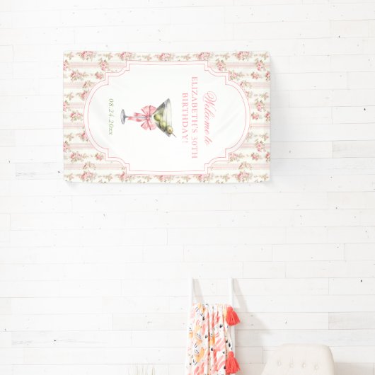 'Tini beetje oudere Martini Coquette verjaardag Spandoek (Insitu)