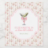 'Tini beetje oudere Martini Coquette verjaardag Wijn Etiket (Enkel label)