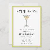 TINI beetje oudere Martini Volwassen Verjaardagsfe Kaart (Voorkant)