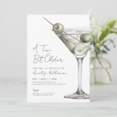 Tini beetje oudere martini volwassen verjaardagsfe kaart (Staand voorkant)