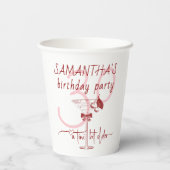 Tini beetje oudere moderne boog kersen Martini ver Papieren Bekers (Achterkant)