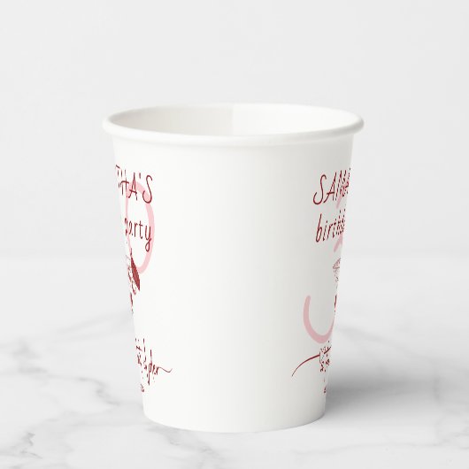 Tini beetje oudere moderne boog kersen Martini ver Papieren Bekers (Links)