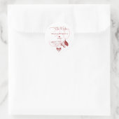 Tini beetje oudere moderne boog kersen Martini ver Ronde Sticker (Tas)