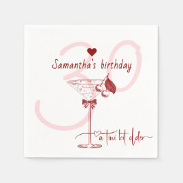 Tini beetje oudere moderne boog kersen Martini ver Servet