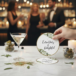 Tini Beetje Plezier Martini Soirée Ronde Kartonnen Onderzetter
