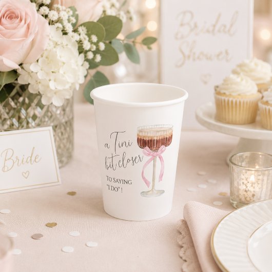 Tini Bit Closer Bruidsfeest Papieren Bekers