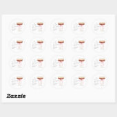 Tini Bit Closer Bruidsuitnodiging  Ronde Sticker (Vel)