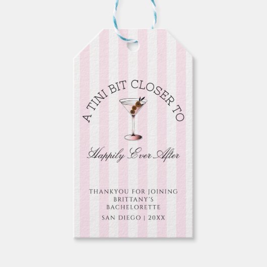 Tini Bit Closer To Happily Ever After vrijgezellen Cadeaulabel (Voorkant)