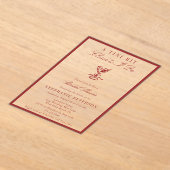 Tini Bit Closer To I Do Red Martini Bridal Shower Acryl Uitnodigingen (Laagn)