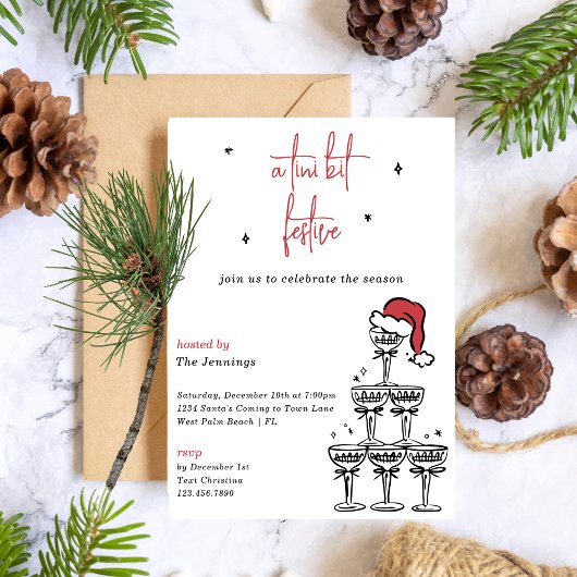 Tini Bit Feestelijke Martini Christmas Cocktail Pa Kaart