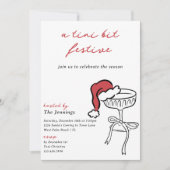 Tini Bit Festive Martini Kerst Cocktail Party Kaart (Voorkant)