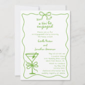 Tini Bit Hand getrokken vuile Martini verlovingsfe Kaart (Voorkant)