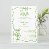 Tini Bit Hand getrokken vuile Martini verlovingsfe Kaart (Staand voorkant)