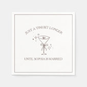 "Tini Bit Longer" Espresso Martini Bachelorette Servet (Voorkant)