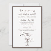 "Tini Bit Longer" Espresso Martini Vrijgezellenfee Kaart (Voorkant)