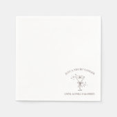 "Tini Bit Longer" Espresso Martini Vrijgezellenfee Servet (Voorkant)