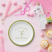 "Tini Bit Longer" Vies Martini Olijf Bachelorette Papieren Bordje (Feest)