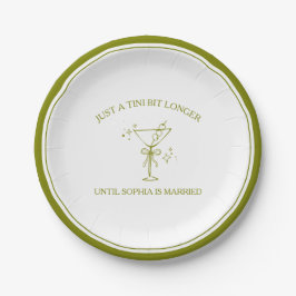 "Tini Bit Longer" Vies Martini Olijf Bachelorette Papieren Bordje