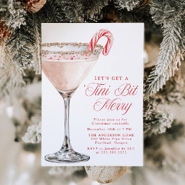 ‘Tini Bit Merry Candy Cane Martini Kerstfeest Kaart