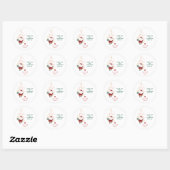 Tini Bit Merry Martini Kantoor Kerstman Ronde Sticker (Vel)