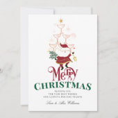 Tini Bit Merry Martini Office Christmas Santa Feestdagenkaart (Voorkant)