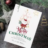 Tini Bit Merry Martini Office Christmas Santa Feestdagenkaart