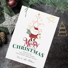 Tini Bit Merry Martini Office Christmas Santa Feestdagenkaart