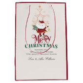 Tini Bit Merry Martini Office Christmas Santa Medium Cadeauzakje (Voorkant)