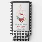 Tini Bit Merry Martini Office Christmas Santa Seltzer Blikjeskoeler (Voorkant)