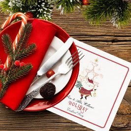 Tini Bit Merry Martini Office Christmas Santa Servet