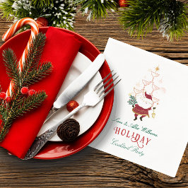 Tini Bit Merry Martini Office Christmas Santa Servet