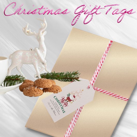 Tini Bit Merry Martini Office Kerstman Cadeaulabel