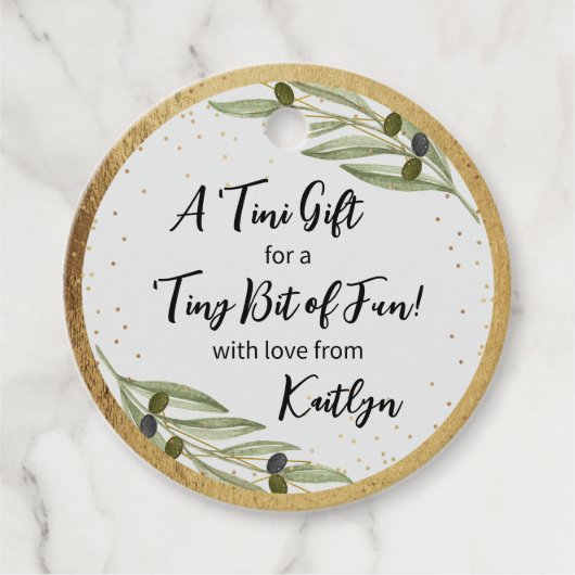 Tini Bit Of Fun Martini Soirée Bedankjes Labels (Voorkant)