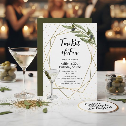 Tini Bit Of Fun Martini Soirée Kaart